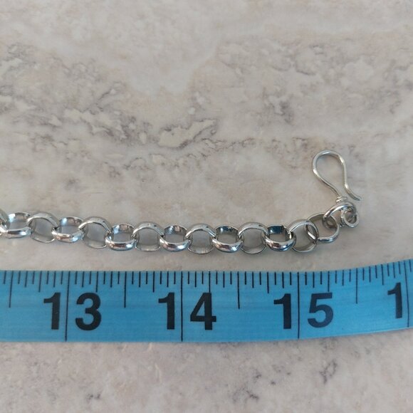 Mialisia Cleopatra Statement Necklace Silver Bib Chainmail Boho Chic EUC - Picture 8 of 10